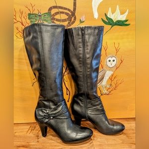 Naturalizer 5N comfort tall black leather boots